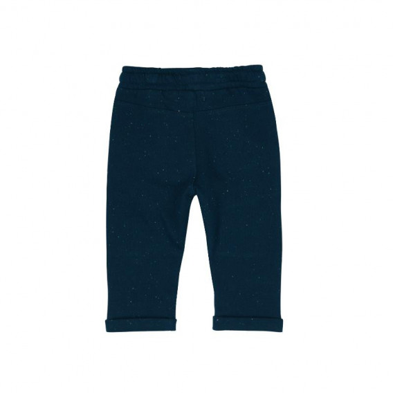 Pantaloni de bumbac albaștri cu șireturi pentru băieți Boboli 364 2