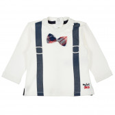 Bluză din bumbac cu un design interesant pentru bebe, albă Chicco 364286 5