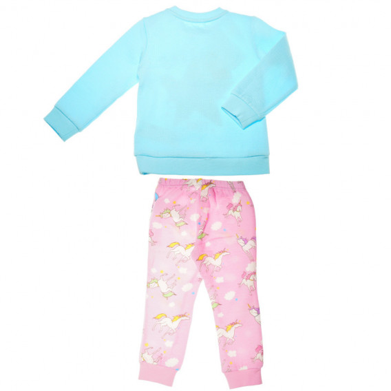 Pijamale de bumbac cu imprimeu unicorn pentru fete Chicco 36493 2