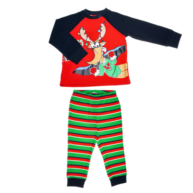 Pijamale de bumbac cu motive de Crăciun pentru băieți  36540