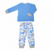 Pijamale de bumbac în culoare albastră cu un imprimeu de urs pentru băieți Chicco 36546 2