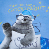 Pijamale de bumbac în culoare albastră cu un imprimeu de urs pentru băieți Chicco 36549 5