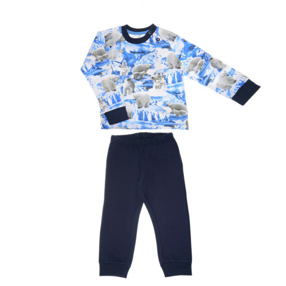 Pijamale din bumbac Chicco cu imprimeu de urși pentru băieți Chicco 36551 