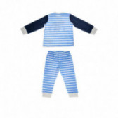 Pijamale din bumbac în dungi pentru băieți în albastru cu un imprimeu Chicco 36557 2
