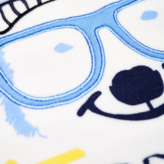 Pijamale din bumbac în dungi pentru băieți în albastru cu un imprimeu Chicco 36560 5