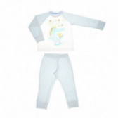 Pijamale din bumbac Chicco pentru băieți în gri deschis cu imprimeuri Chicco 36561 