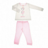 Pijamale de bumbac cu un imprimeu de urs pentru fete, multicolore Chicco 36566 