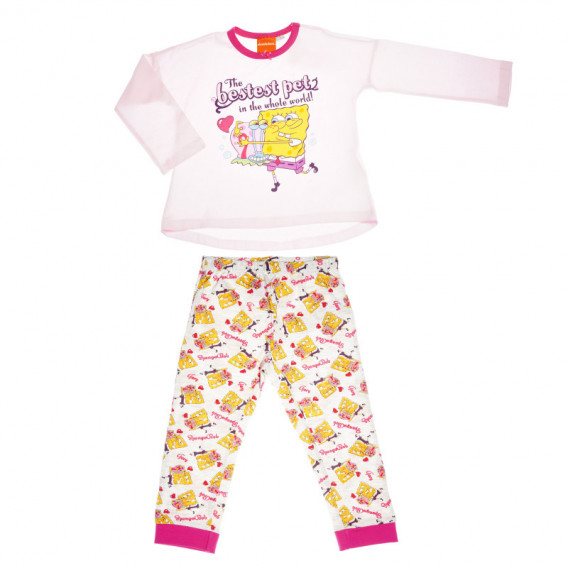 Pijamale din bumbac Spongebob pentru fete Chicco 36571 