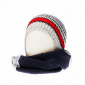 Set tricotat pentru băieți format din căciulă și eșarfă cu dungi Chicco 36756 