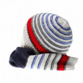 Set tricotat pentru băieți format din căciulă și eșarfă cu dungi Chicco 36757 2