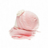 Set tricotat pentru fetițe format din căciulă și fular roz Chicco 36864 2
