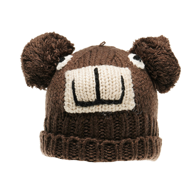Pălărie tricotată pentru bebeluși, maro  36889