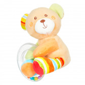 Jucărie de pluș în formă de ursuleț cu cerc zornăitor pentru cărucior sau pătuț Lorelli 369260 
