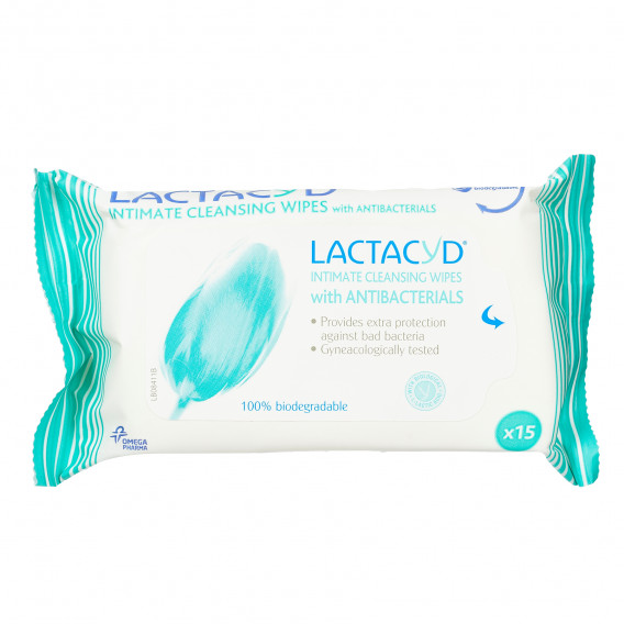 Prosoape antibacteriene intime, 15 buc. LACTACYD 369296 