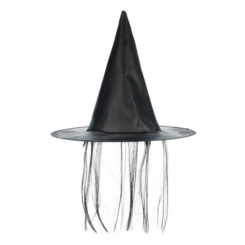 Pălărie de vrăjitoare cu păr pentru fete  369404