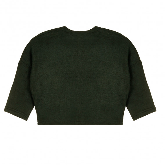 Bluză cu mâneci lungi în stil "liliac" pentru fete, verde închis Name it 369862 3