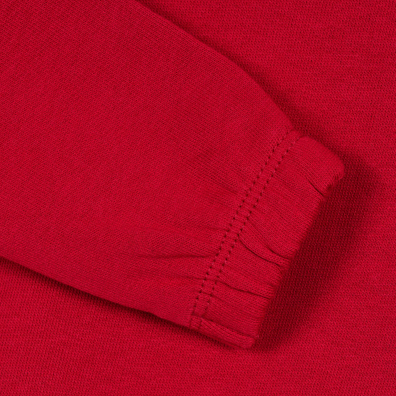 Bluză din bumbac organic cu mâneci bufante, roșie Name it 369875 2