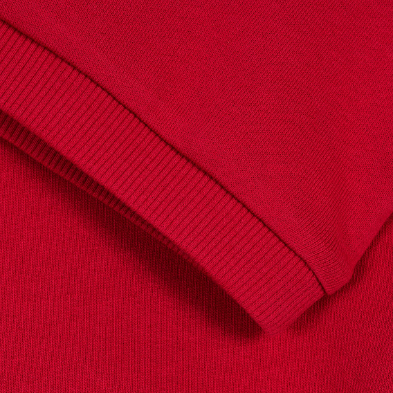 Bluză din bumbac organic cu mâneci bufante, roșie Name it 369876 3