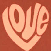 Bluză din bumbac organic cu imprimeu Love, roșie Name it 369929 2