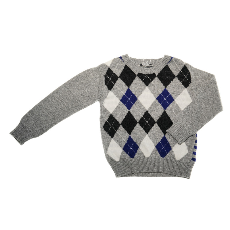 Pulover tricotat pentru băieți cu model colorat  37009