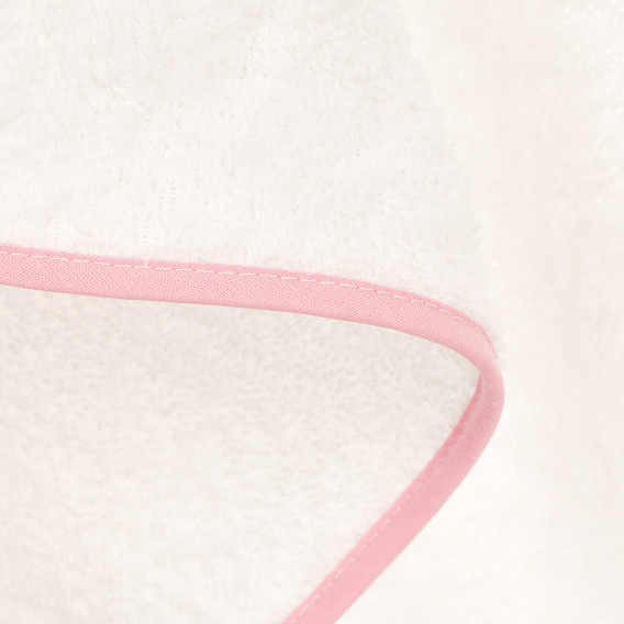 OSITO AMOROSO prosop de baie alb si roz pentru bebeluși, 100 x 100 cm  Inter Baby 370209 3