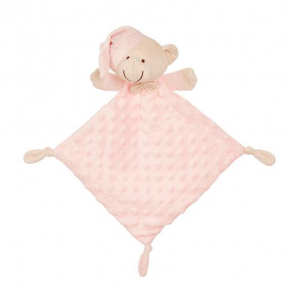 Pătură 80 x 100 cm cu urs moale, pentru bebeluși, roz Inter Baby 370239 5