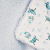 Pătură 80 x 100 cm cu jucărie moale Parașutist, pentru bebeluși, albastru Inter Baby 370245 5