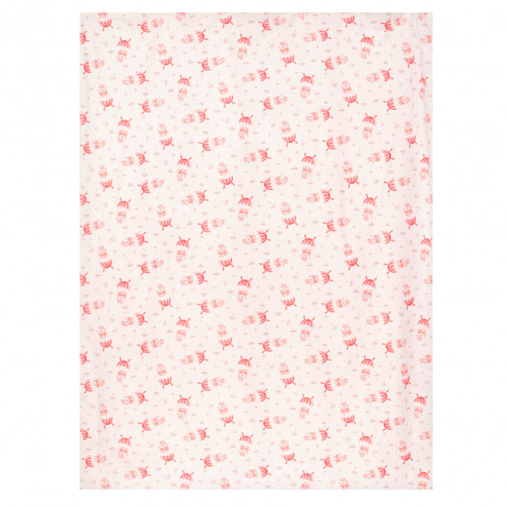 Pătură pentru bebeluși 80 x 100 cm cu jucărie moale, culoarea roz Inter Baby 370248 2