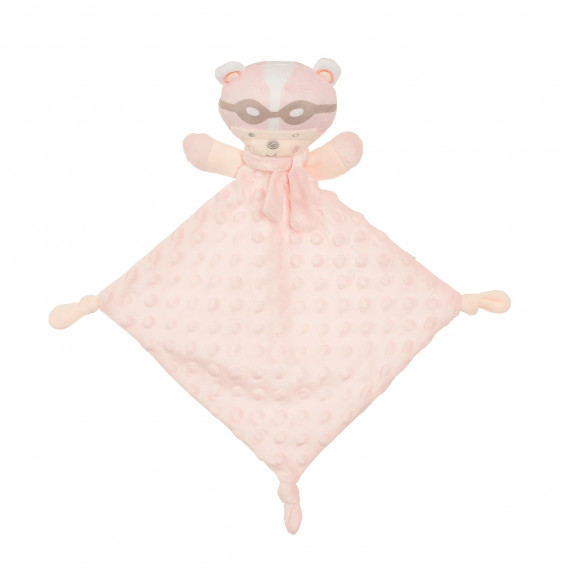 Pătură pentru bebeluși 80 x 100 cm cu jucărie moale, culoarea roz Inter Baby 370251 5