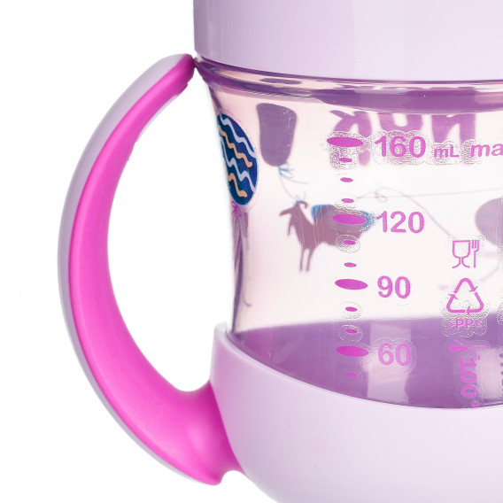 Cupă Evolution Mini Magic din polipropilenă roz, 160 ml. NUK 371100 3