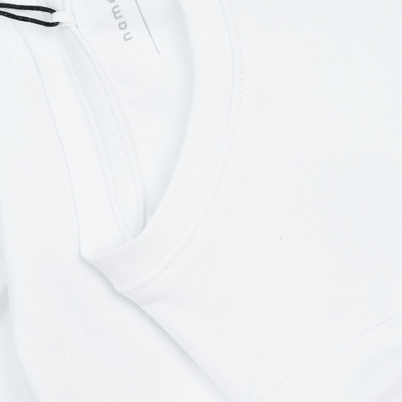Bluză albă din bumbac cu imprimeu și inscripții aurii, pentru fete Name it 371195 3