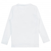 Bluză albă din bumbac cu imprimeu și inscripții aurii, pentru fete Name it 371196 4