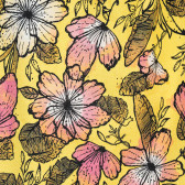 Rochie galbenă cu un imprimeu floral pentru fete Name it 371199 3