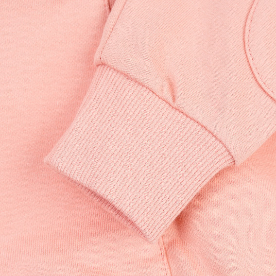 Pantaloni din bumbac cu aplicație de inimă cusută pentru bebeluși, roz Pinokio 371261 4