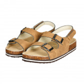 Sandale cu branț din piele, de culoare maro Beppi 371368 2