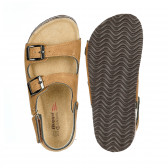 Sandale cu branț din piele, de culoare maro Beppi 371370 4