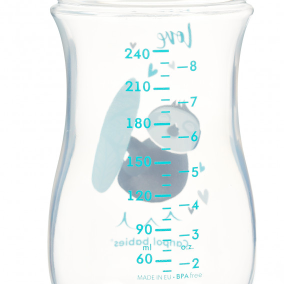 Sticlă din polipropilenă cu tetină cu debit lent, 3+ luni, 240 ml Canpol 371386 4