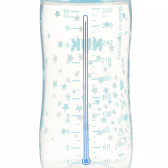 Sticlă de culoare albastră din polipropilenă, control Termo cu tetină debit mediu pentru 0-6 luni, 300 ml. NUK 371392 5