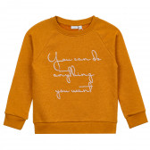 Bluză cu inscripții din brocart, portocalie Name it 371505 