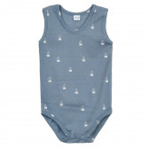 Cămașă de bumbac tip body pentru bebeluși, albastru Pinokio 371556 1