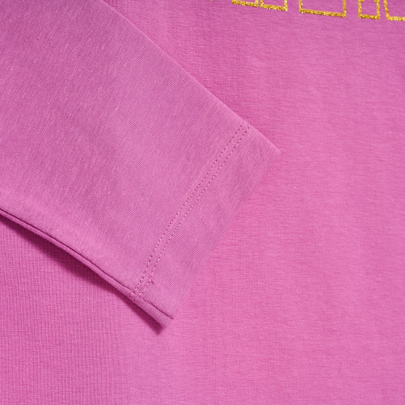 NAME IT bluză cu imprimeu 'Weekend', cu mâneci lungi, tricou roz din bumbac pentru fete Name it 372019 3