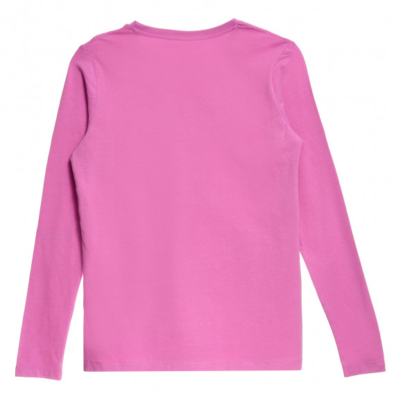 NAME IT bluză cu imprimeu 'Weekend', cu mâneci lungi, tricou roz din bumbac pentru fete Name it 372020 4