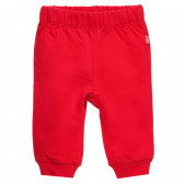 Set de două perechi de pantaloni pentru copii din bumbac pentru băieți gri și roșu Chicco 372083 2