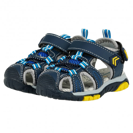 Sandale cu branț din piele, în albastru Beppi 372328 2