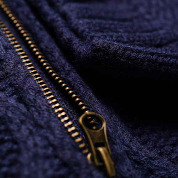 Cardigan tricotat cu glugă pentru băieți, albastru închis Chicco 37241 3