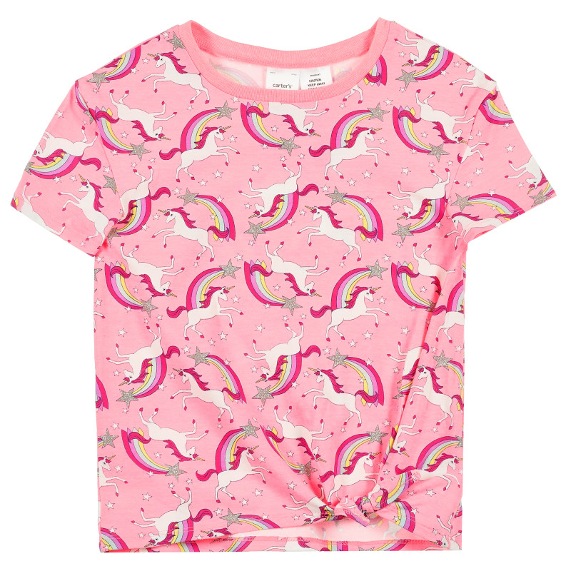 Tricou pentru fete - Unicorni, roz  372595