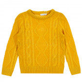 Pulover tricotat pentru fete, galben Name it 372650 1