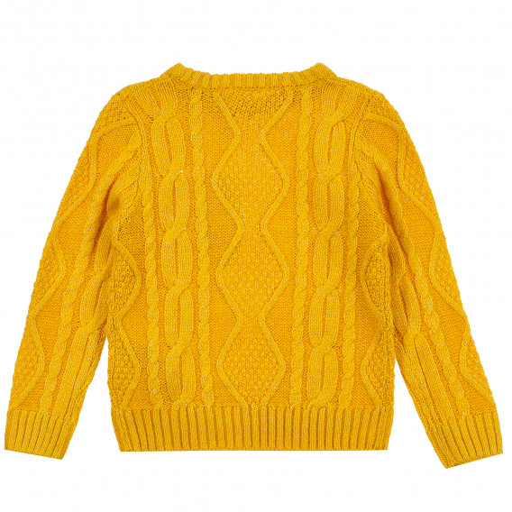 Pulover tricotat pentru fete, galben Name it 372653 5