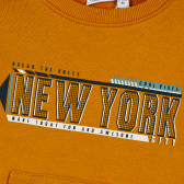 Hanorac din bumbac organic cu imprimeu New York, portocaliu Name it 372663 2