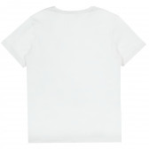 Set de tricou și pantaloni scurți din bumbac organic, alb și albastru Name it 372669 4